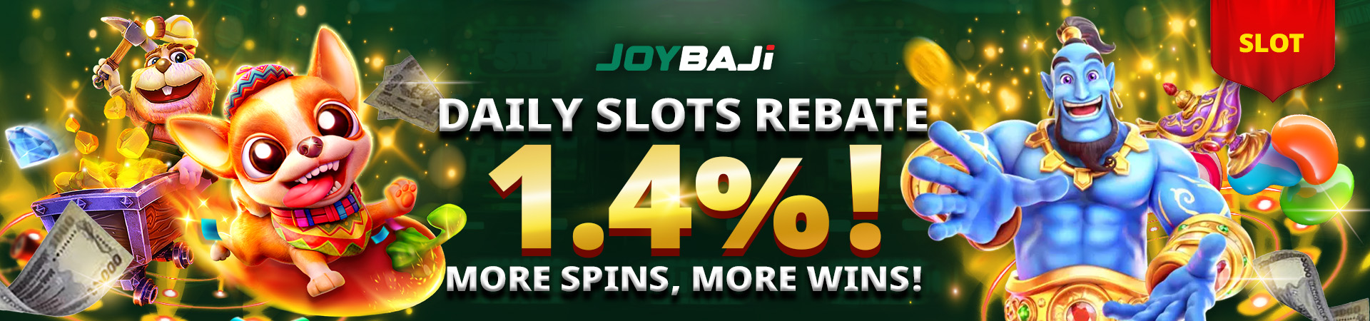 Joybaji Slot Daily Rebate 1920x450 EG